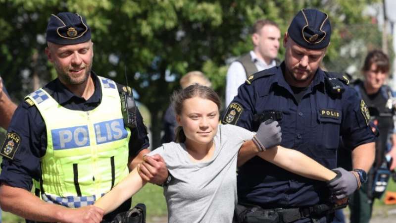 greta thunberg arrestata a stoccolma