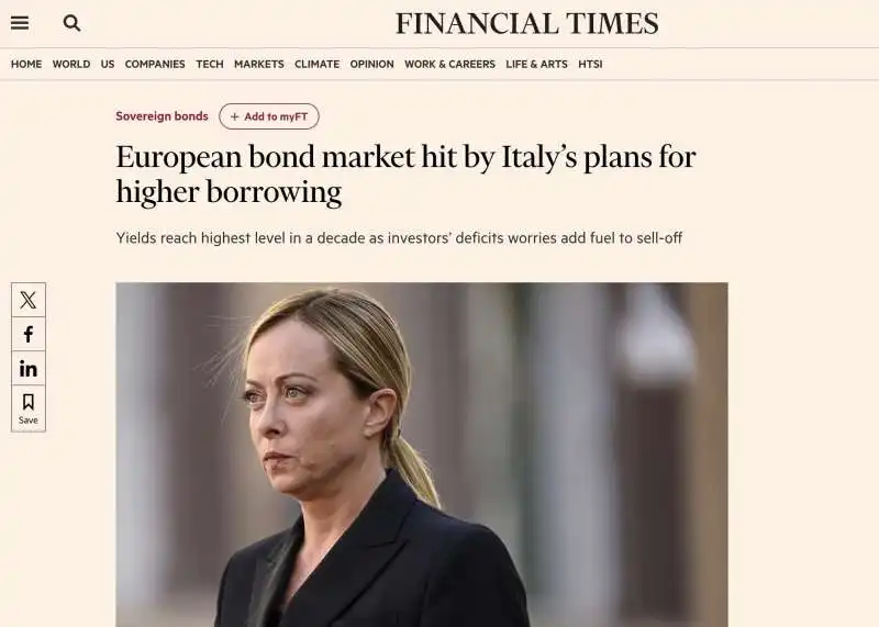 IL FINANCIAL TIMES CONTRO LA NADEF BY GIORGIA MELONI