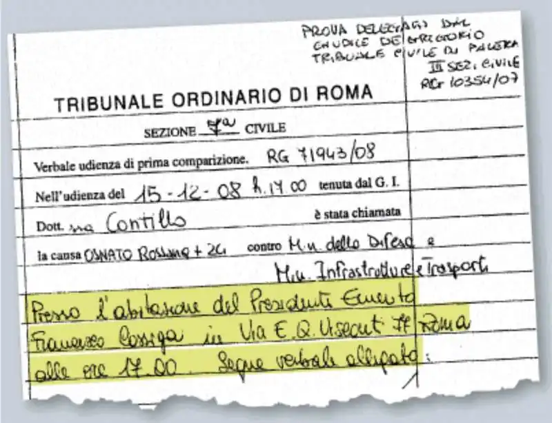 IL VERBALE A CUI FA RIFERIMENTO GIULIANO AMATO SUL CASO USTICA