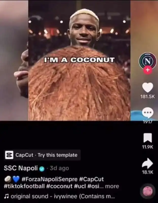 IL VIDEO DIVICTOR OSIMHEN PUBBLICATO DAL NAPOLI 