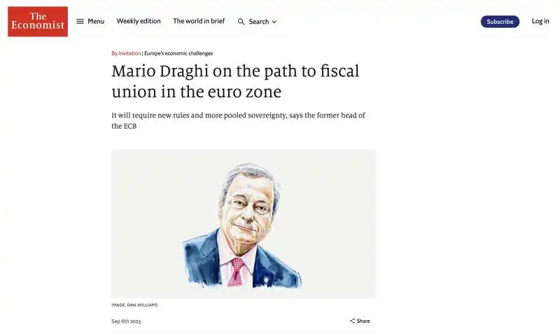 INTERVISTA DELL ECONOMIST A MARIO DRAGHI 