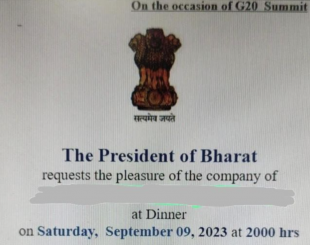 invito del g20 - il nome bharat al posto di india