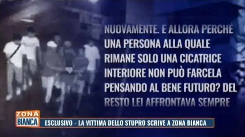 la lettera della ragazza stuprata a palermo a zona bianca

