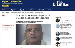 la morte di matteo messina denaro sul sito del guardian