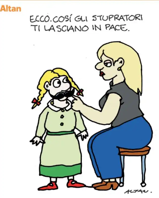 la vignetta di altan su andrea giambruno