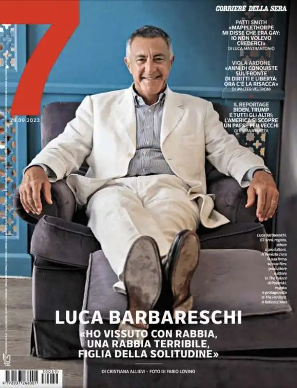 luca barbareschi   copertina di 7 corriere della sera