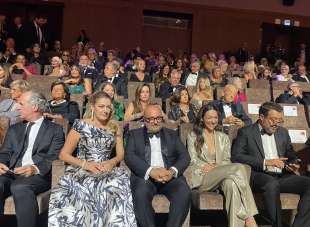 luca zaia federica corsini gennaro sangiuliano francesca verdini matteo salvini alla mostra del cinema di venezia