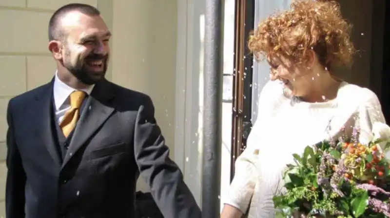 martino benzi  e monica berta il giorno del loro  matrimonio 