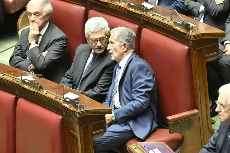 massimo d alema romano prodi funerali di giorgio napolitano