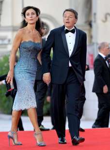 matteo renzi con la moglie agnese alla mostra del cinema di venezia 2