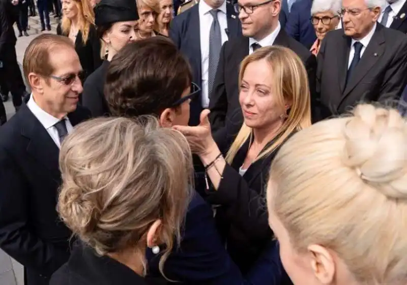 PIER SILVIO BERLUSCONI E GIORGIA MELONI - FUNERALI DI SILVIO BERLUSCONI