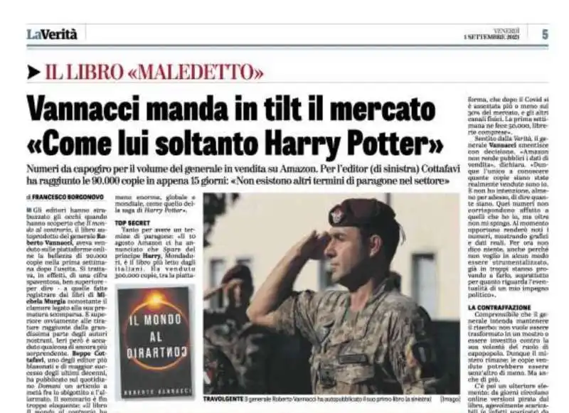 ROBERTO VANNACCI COME HARRY POTTER SECONDO LA VERITA 