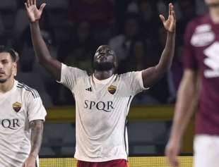 romelu lukaku in gol in torino-roma