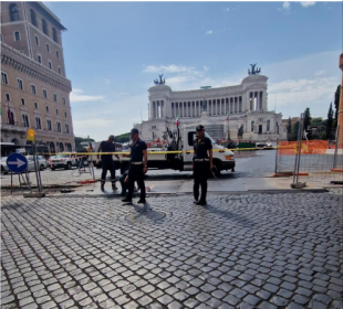 smottamento cantiere metro c piazza venezia