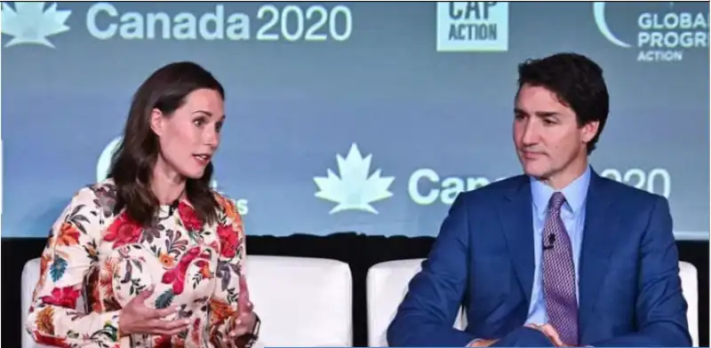 summit della sinistra progressista a montreal trudeau sanna marin