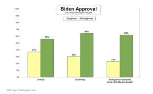 TASSO DI APPROVAZIONE DI JOE BIDEN - SONDAGGIO ABC - WASHINGTON POST