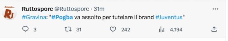 tweet sulla positivita al testosterone di pogba 11