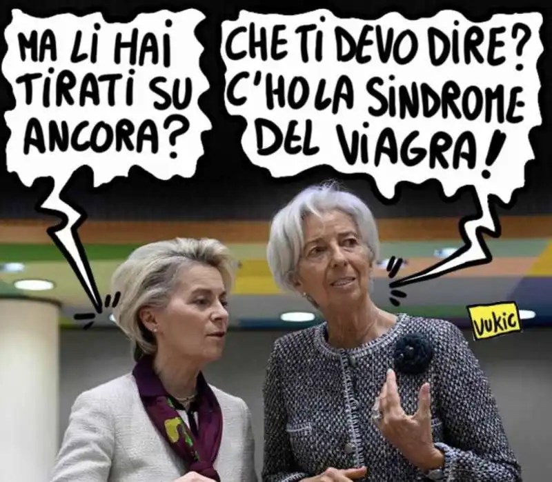 ursula von der leyen christine lagarde - meme by vukic