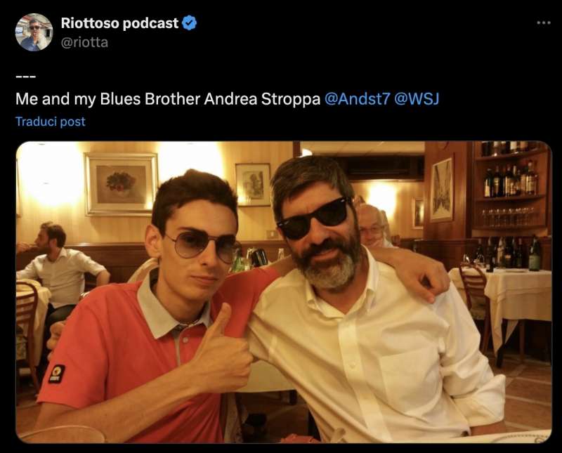 ANDREA STROPPA CON GIANNI RIOTTA NEL 2015