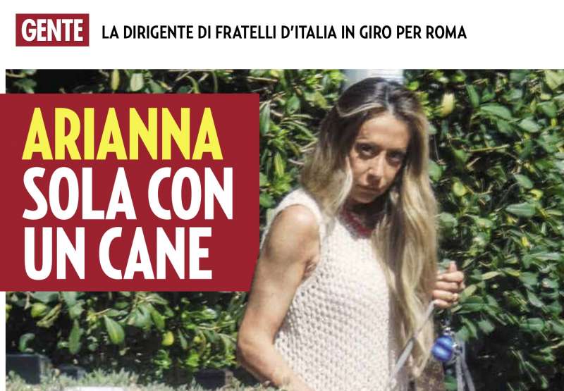 ARIANNA MELONI SOLA CON UN CANE - FOTO GENTE