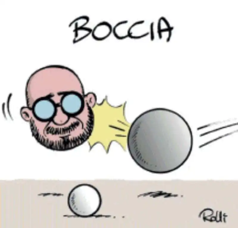 BOCCIA - VIGNETTA SUL CASO SANGIULIANO - BY ROLLI - IL GIORNALONE - LA STAMPA  