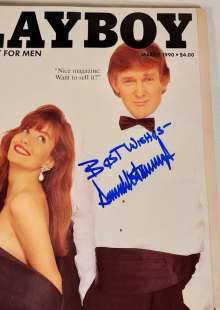 donald trump playboy autografo