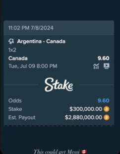 drake scommette sulla vittoria del canada contro l'argentina e perde 300mila dollari