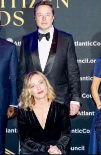 ELON MUSK E GIORGIA MELONI - ATLANTIC COUNCIL