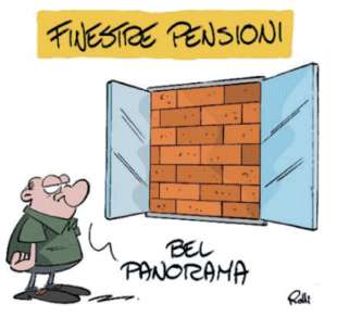 FINESTRE PENSIONI - VIGNETTA BY ROLLI - IL GIORNALONE - LA STAMPA