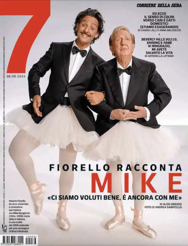 fiorello racconta mike bongiorno   copertina di sette   corriere della sera