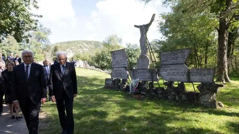 Frank-Walter Steinmeier sergio mattarella - marzabotto 