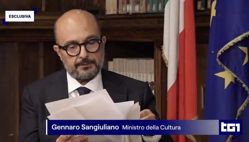 gennaro sangiuliano intervistato dal tg1   7