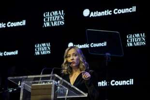 giorgia melon all atlantic council foto lapresse