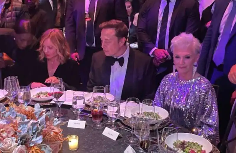 GIORGIA MELONI ELON MUSK MAYE MUSK