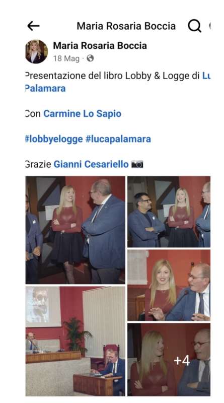 i post facebook di maria rosaria boccia con il sindaco di pompei carmine lo sapio