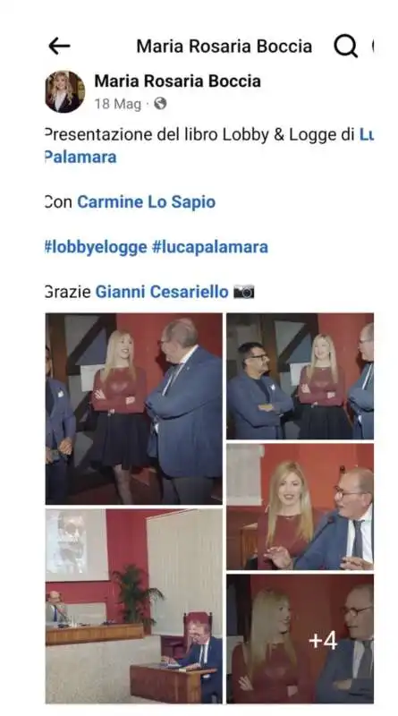 i post facebook  di maria rosaria boccia con il sindaco di pompei   carmine lo sapio 