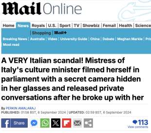 IL DAILY MAIL COMMENTA IL CASO SANGIULIANO-BOCCIA