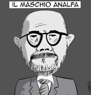 il maschio analfa meme su gennaro sangiuliano