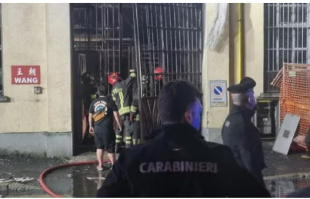 incendio emporio cinese milano