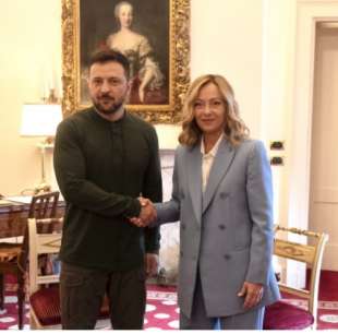 incontro tra giorgia meloni e volodymyr zelensky a cernobbio