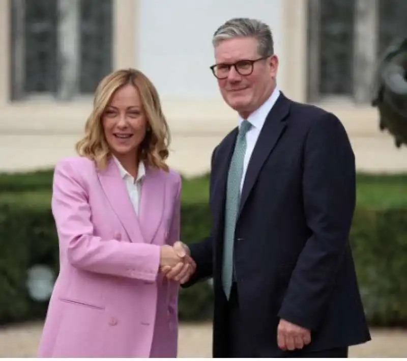 KEIR STARMER GIORGIA MELONI A ROMA
