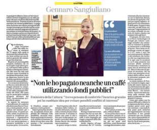 LA LETTERA DI GENNARO SANGIULIANO ALLA STAMPA