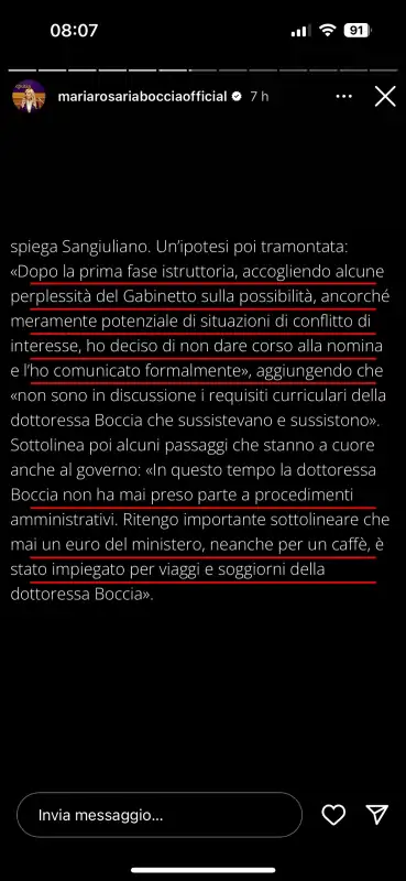 le storie instagram di maria rosaria boccia contro gennaro sangiuliano   6