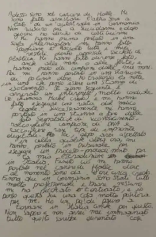 LETTERA INVIATA DA FILIPPO TURETTA AI SUOI GENITORI 