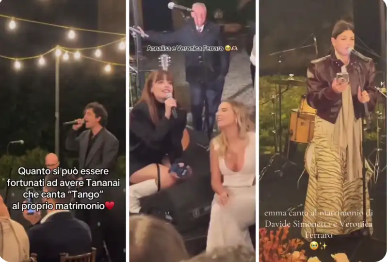 matrimonio davide simonetta con tananai e emma