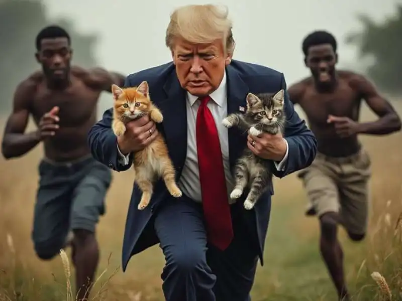 meme di donald trump e i gatti  5