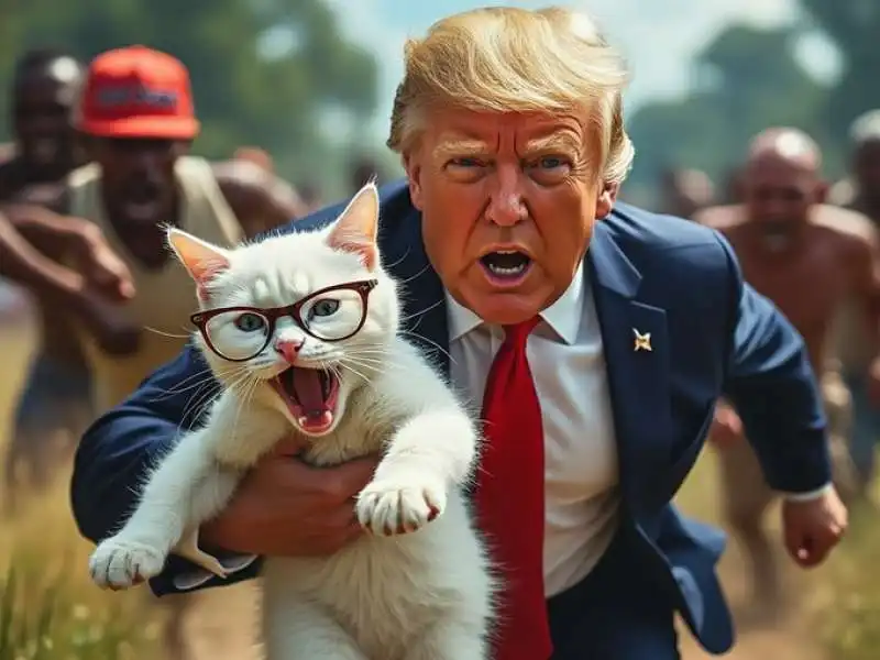 meme di donald trump e i gatti  8