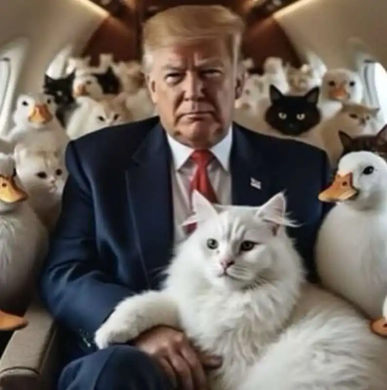 meme di donald trump e i gatti  9