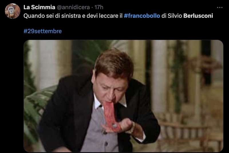 meme sul francobollo dediato a silvio berlusconi 4