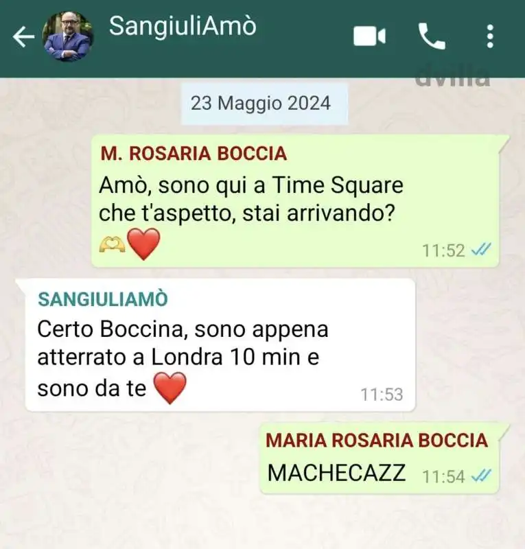 MEME SULLE CHAT TRA SANGIULIANO E MARIA ROSARIA BOCCIA